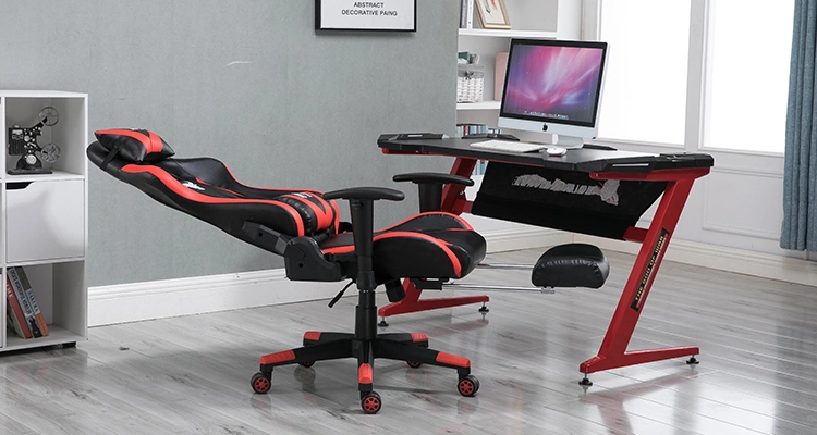 Ergonomic Gaming Chair with Footrest, Professional Gamer Design Home Office Computer Executive Swivel Racing Chair