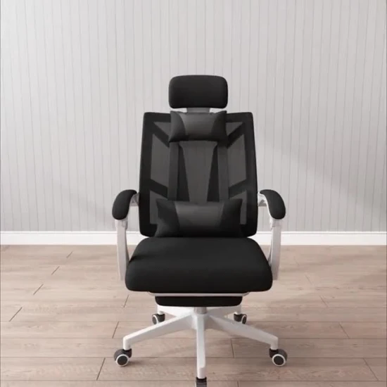 인체공학적 메쉬 의자, 발판이 있는 리클라이닝 의자, 최고의 사무실 메쉬 의자